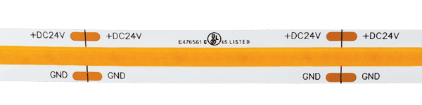 Elco Lighting E44CB2430100 4.5W/ft Indoor COB LED Tape Light – 365 Lumens, 3000K , 24V, CRI 93+