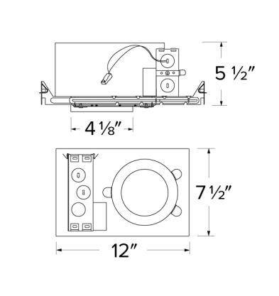 Elco Lighting E45KT12ICAD 4″ Tunable White Koto™ IC Airtight Housing, Lumens 1250 lm, Voltage 120/277V, Dimming 0-10V