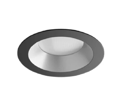 Visual Comfort Architectural E4PRFRA-HSB Pro 4" LED Adjustable Downlight Black Flanged Haze Silver Bevel Round LED Trim