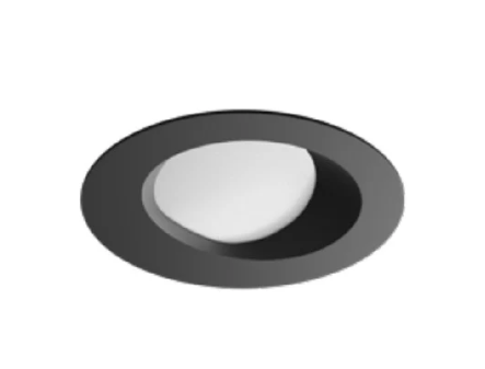 Visual Comfort Architectural E4PRFW-930B Pro 4" LED Flanged Round Wall Wash LED Trim , CCT = 3000K , Black Finish