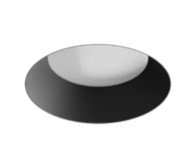 Visual Comfort Architectural E4PRLRD-9277-B Pro 4" LED Flangeless Round Regress Downlight Trim, Bevel=Black, Ceiling Appearance= Flangeless, CCT=2700K, Beam Spread = 75 degree