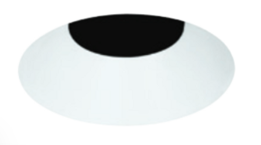 Visual Comfort Architectural E4RFF-LW Element 4" Round Flat Lensed Trim, Flanged up to 1" Ceiling Thickness, White