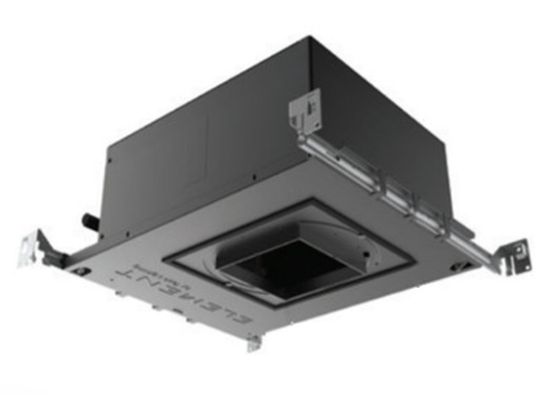 Visual Comfort Architectural E4SWC-LOWD10AI Element 4" LED Adjustable Square Housing, Ceiling Appearance: Wood Ceiling, Output: Low Output (17 Watts), Lamp:Warm Dim (3000K-1800K), Beam Spread:10°