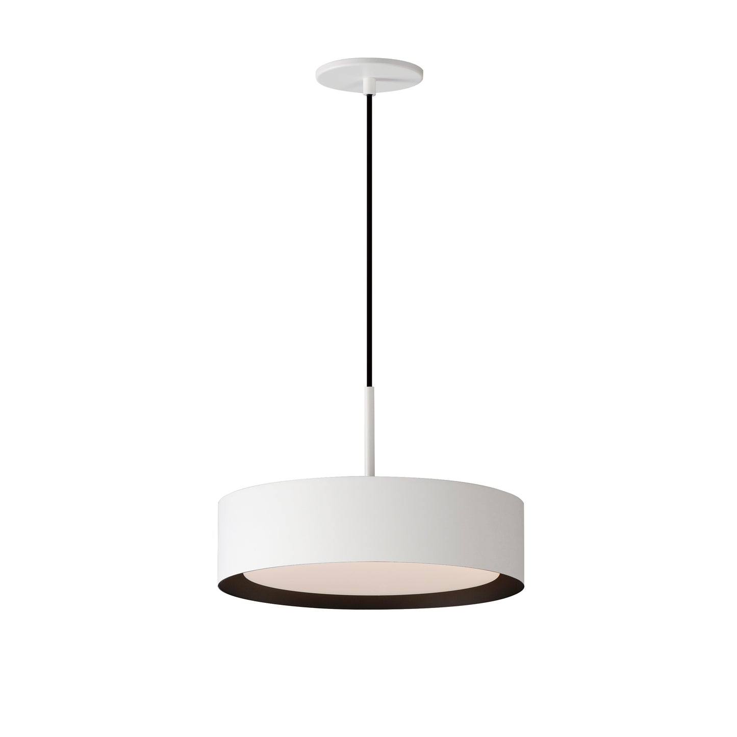 ET2 Contemporary Lighting E51011-WTBK Echo 13" LED Pendant Ceiling Light - Color Temperature: 5CCT Selectable - Finish: White/Black