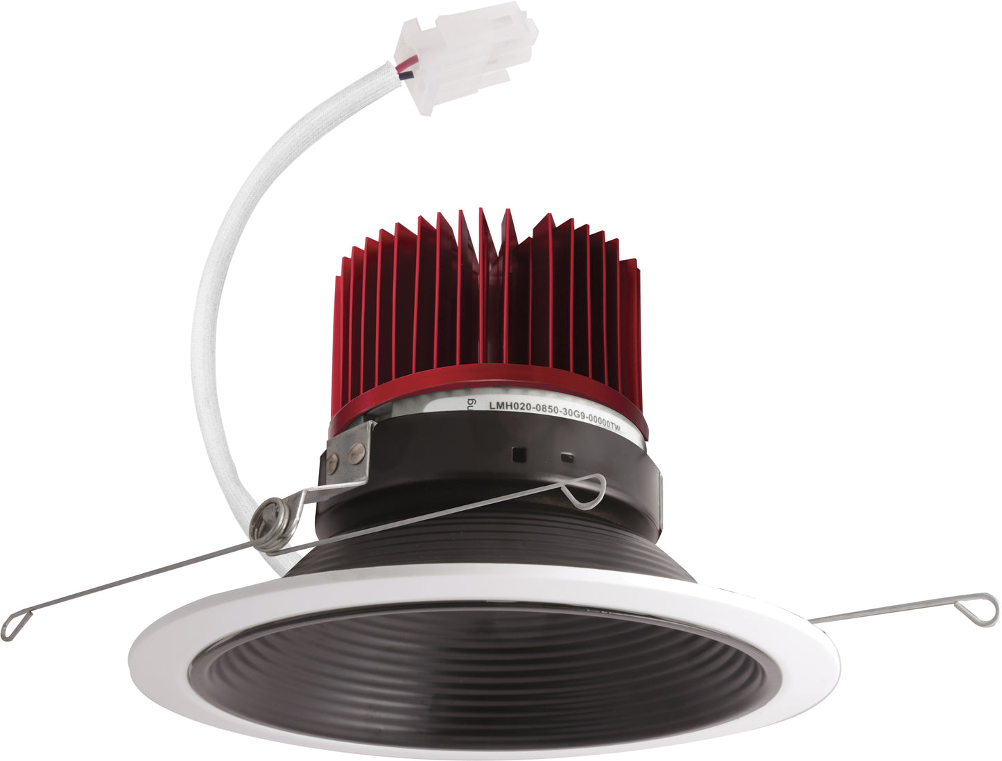 Elco Lighting E614C1230B2-N 6" LED 12.88W Light Engine W/ Baffle Trim, CCT 3000K, Lumens 1250 lm, Beam Angle 24°, Black W/ White Trim