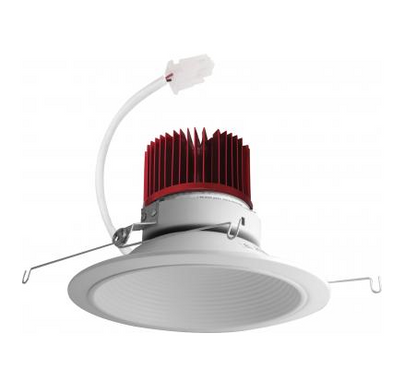 ELCO Lighting E614C0827W2-F 6 Inch LED Light Engine Drop Glass Trim 850lm 2700K 38° White Gen 2