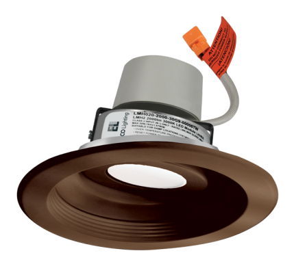 Elco Lighting E616R1227BZ 6" Round Adjustable Baffle Trim with LED Module & Driver, Wattage 15.7W, Color Temperature 2700K, Lumens 1250 lm, Beam Angle 60°, All Bronze