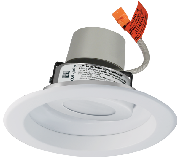 Elco Lighting E617R1240W 6″ Round Adjustable Reflector Trim LED w/Driver – 15.7W, 1250 Lumens, 4000K, Triac/ELV Dimmable, 60° Beam, CRI 93+, 120V, Wet Rated, All-White