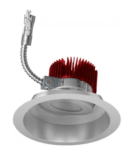 Elco Lighting E618L1230H2 6" LED Light Engine with Adjustable Trim, Wattage 12.8W, Color Temperature 3000K, Lumens 1250 lm, Beam Angle 60°, All Haze (Semi-Specular)