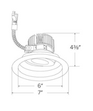Elco Lighting E618L3035W2 6" LED Light Engine with Adjustable Trim, Wattage 31W, Color Temperature 3500K, Lumens 3000 lm, Beam Angle 60°, All White