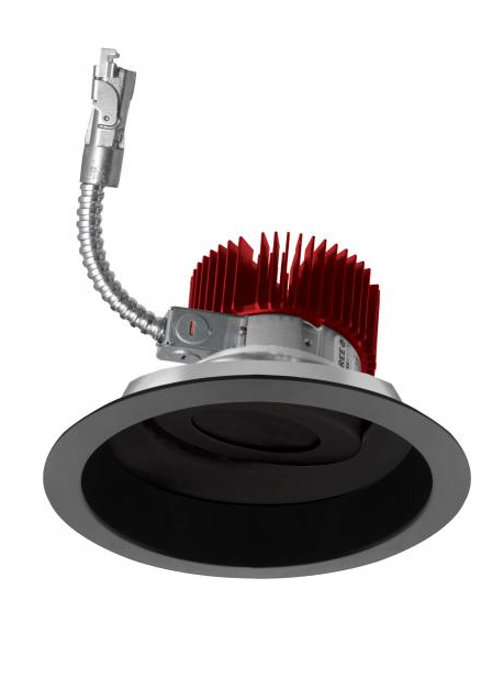 Elco Lighting E618L6040B2 6 Inch LED Light Engine with Adjustable Trim Watt 71.4W, Lumens 6000lm, CCT 3000K Black Finish