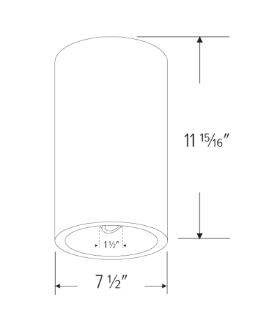 Elco Lighting E629FW-0924 6″ Koto Sylo™ Adjustable Surface Mount, Color Temperature 2400K, Lumens 950 lm, Dimming Triac/ELV, Beam Angle 38°, All White