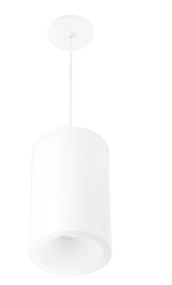 Elco Lighting E648PW-1535-W-24 6" Koto Sylo Pendant - Fixed Pendant 24" Stem TEM- 18W - 120V - 3500K - Wide Flood - White Finish