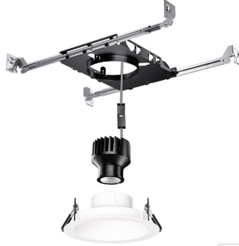Elco Lighting E6CKT25DX 6" New Construction Plaster Frame Housing, 2500 Lumens, Wattage 23W, Voltage 120-277V, Dimmable