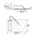 Elco Lighting E6LFU20S2 6" New Construction Plaster Frame with Driver, Wattage 29.4 Max, Lumens 2000 lm, Voltage 120/277V, Dimming Sunset, Gen 2