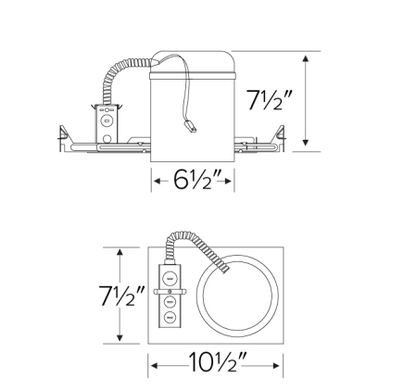 Elco Lighting E6LK37ICA 6" Koto™ Architectural Maximum Adjustability IC Airtight Housing, Lumens 1100 lm, Triac/ELV