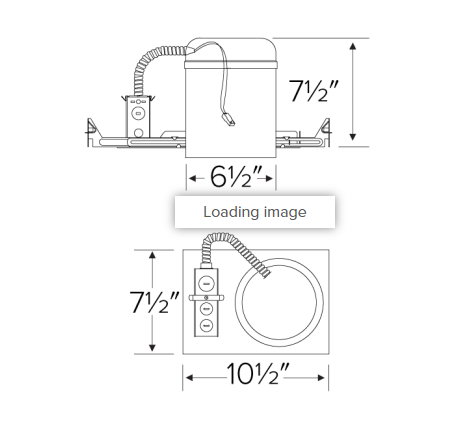 Elco Lighting E6LK38ICAD 6" Koto™ Architectural Maximum Adjustability IC Airtight Housing, Lumens 1100 lm, Voltage 120/277V, Dimming 0-10V/Triac/ELV