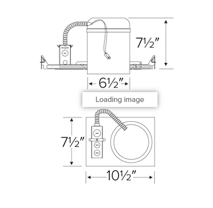 Elco Lighting E6LK38ICAD 6" Koto™ Architectural Maximum Adjustability IC Airtight Housing, Lumens 1100 lm, Voltage 120/277V, Dimming 0-10V/Triac/ELV