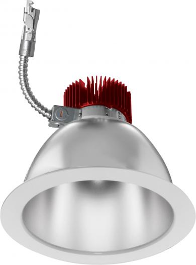 Elco Lighting E810L4035HW2 8" Reflector LED Light Engine Trims, 4000 lm, 3500K CCT, Gen 2, Beam Angle 60 Degree, Haze with White Trim Finish