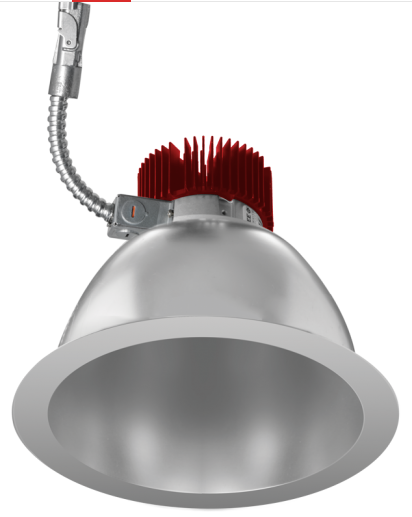 ELCO Lighting E810L6030W2-F 8" Reflector LED Light Engine Trims, Voltage 120/277V, Lumens 6000LM,Color Temperature 3000K, All White, Beam Angle 38º