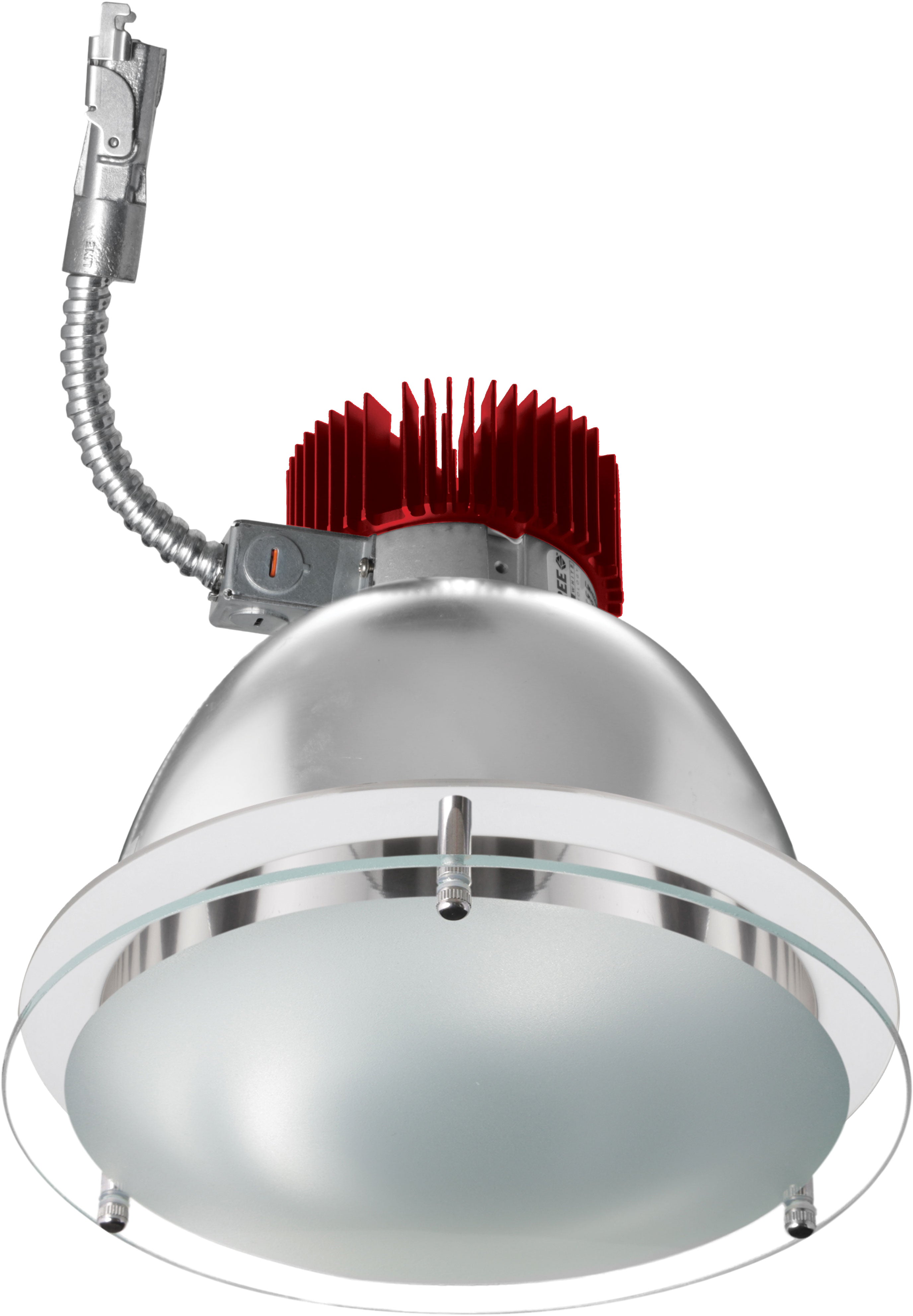 Elco Lighting E812L1240C2 8" Drop Glass LED Light Engine Trims, 1250 lm, 4000K CCT, Beam Angle 60°, 2 Generation, All Chrome Finish