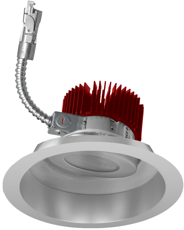 Elco Lighting E818L4030H2 8" Adjustable LED Light Engine Trims, 4000 lm, 3000K CCT, Beam Angle 60°, 2 Generation, All Haze Finish