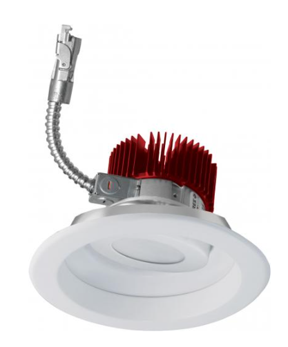 Elco Lighting E818L2030W2-F 8" Adjustable LED Light Engine Trims, Wattage 21.6W, Color Temperature 3000K, Lumens 2000 lm, Gen 2, Beam Angle 38°, All White