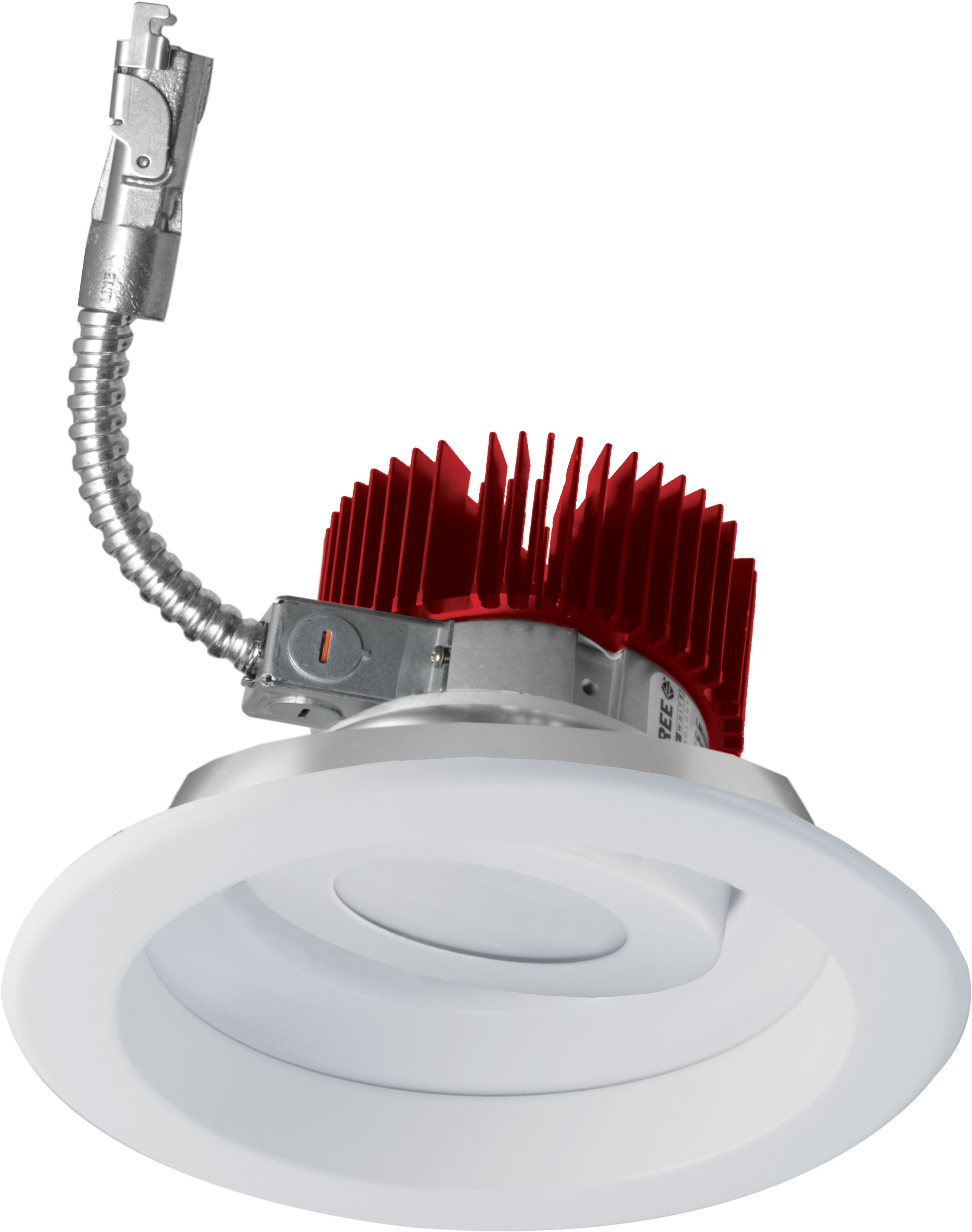 Elco Lighting E818L6040W2 8" Adjustable LED Light Engine Trims, 6000 lm, 4000K CCT, Beam Angle 60°, 2 Generation, All White Finish