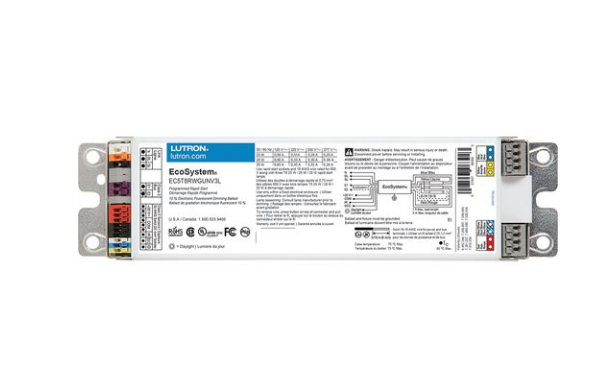 Lutron EC5T8RWGUNV3L EcoSystem 10% 3-Wire and EcoSystem Link T8 Linear U-Bent 3-Lamp Ballast 0.85 G-Can 15W/28W/30W 120/277V