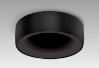 Eurofase Lighting ECO1R01RF15DTWMFRBK Small Aperture Round Trumpet Shaped Recessed Fixed Downlight With Black Surface Mount Ring, Wattage 15W, CCT Dim to Warm, Beam Angle Medium 24°, Frosted Diffuser, Black Finish
