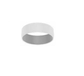 Eurofase Lighting ECO1R01RF15DTWMFRWH Small Aperture Round Trumpet Shaped Recessed Fixed Downlight With White Surface Mount Ring, Wattage 15W, CCT Dim to Warm, Beam Angle Medium 24°, Frosted Diffuser, Black Finish