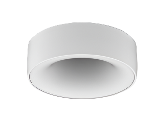 Eurofase Lighting ECO1R02RF1030NFRWH Small Aperture Round Trumpet Shaped Recessed Fixed Downlight With White Surface Mount Ring, Wattage 10W, CCT 3000K, Beam Angle Narrow 15°, Frosted Diffuser, White Finish