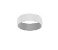 Eurofase Lighting ECO1R02RF15DTWMFRWH Small Aperture Round Trumpet Shaped Recessed Fixed Downlight With White Surface Mount Ring, Wattage 15W, CCT Dim to Warm, Beam Angle Medium 24°, Frosted Diffuser, White Finish