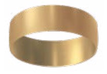 Eurofase Lighting ECO1R02RF1530WCLBS Small Aperture Trumpet Shaped Recessed Downlight With Brass Mount Ring, CCT 3000K, White Clear Diffusers