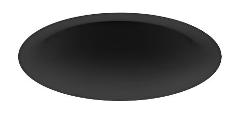 Eurofase Lighting ECO1RT01RF1040WFR Small Aperture Recessed Round Trim Trumpet Shaped Downlight, CCT 4000K, Black Frosted Diffusers