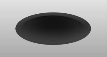 Eurofase Lighting ECO1RTL01RF1030NFR Small Aperture Round Trumpet Shaped Recessed Round Trimless Downlight, Wattage 10W, CCT 3000K, Beam Angle Narrow 15°, Frosted Diffuser, Black Finish