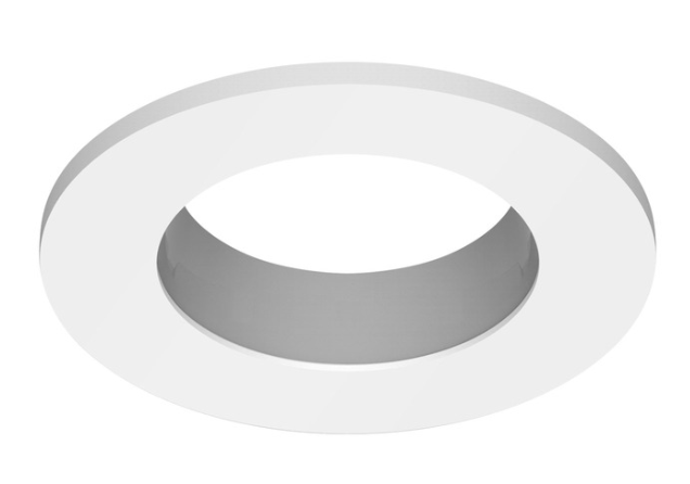 CSL Lighting ED1-RSTSW ECO 1in Round Downlight Trim, Silver / White Finish
