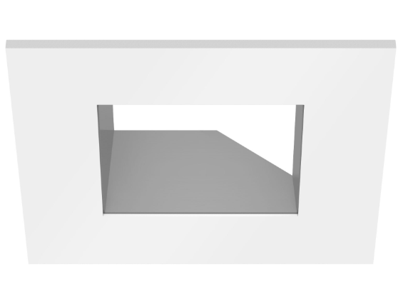 CSL Lighting ED3-SASTSW ECO 3in Square Adjustable Trim, White / Silver Finish