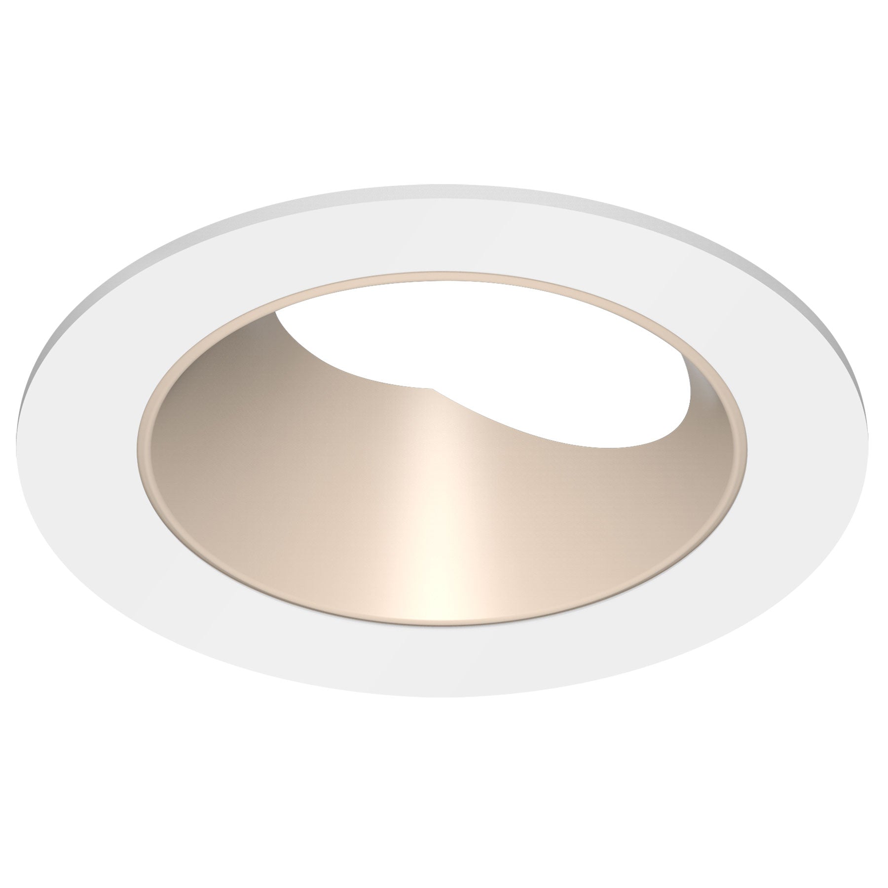CSL Lighting ED5-RASTCW ECO 5In Round Adjustable Trim, White / Champagne Finish