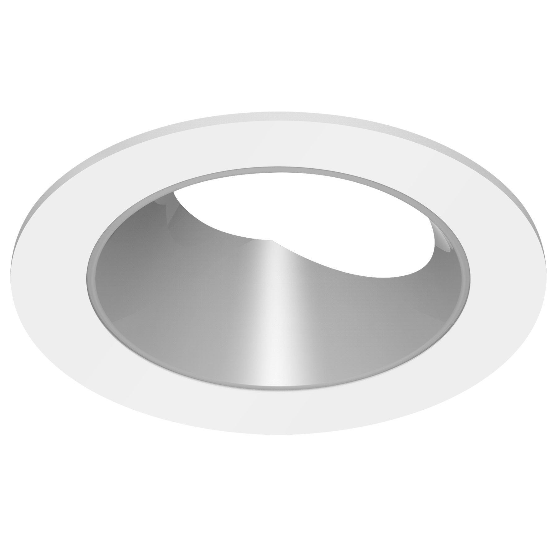 CSL Lighting ED5-RASTSW ECO 5In Round Adjustable Trim, White / Silver Finish