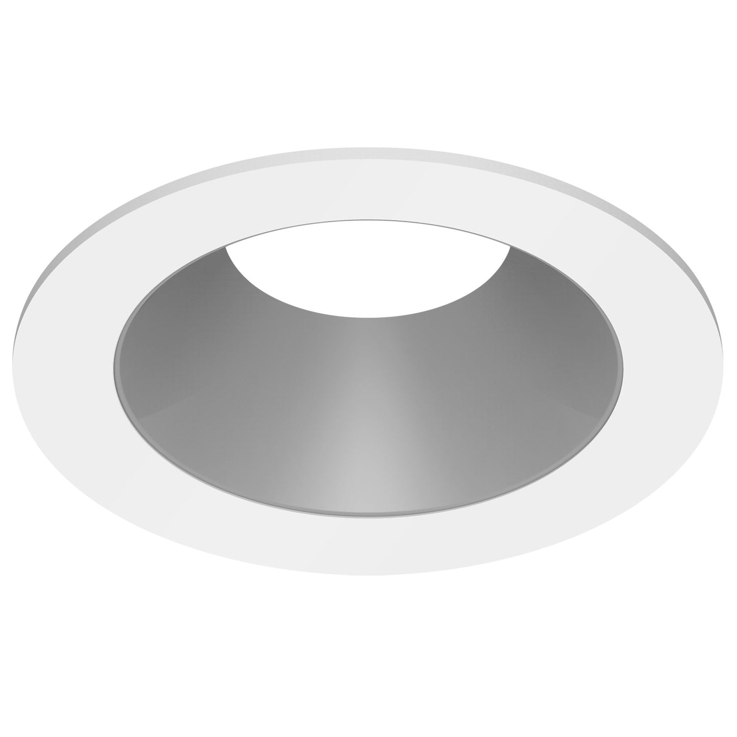 CSL Lighting ED5-RFSTSW ECO 5in Round Fixed Downlight Trim, White / Silver Finish