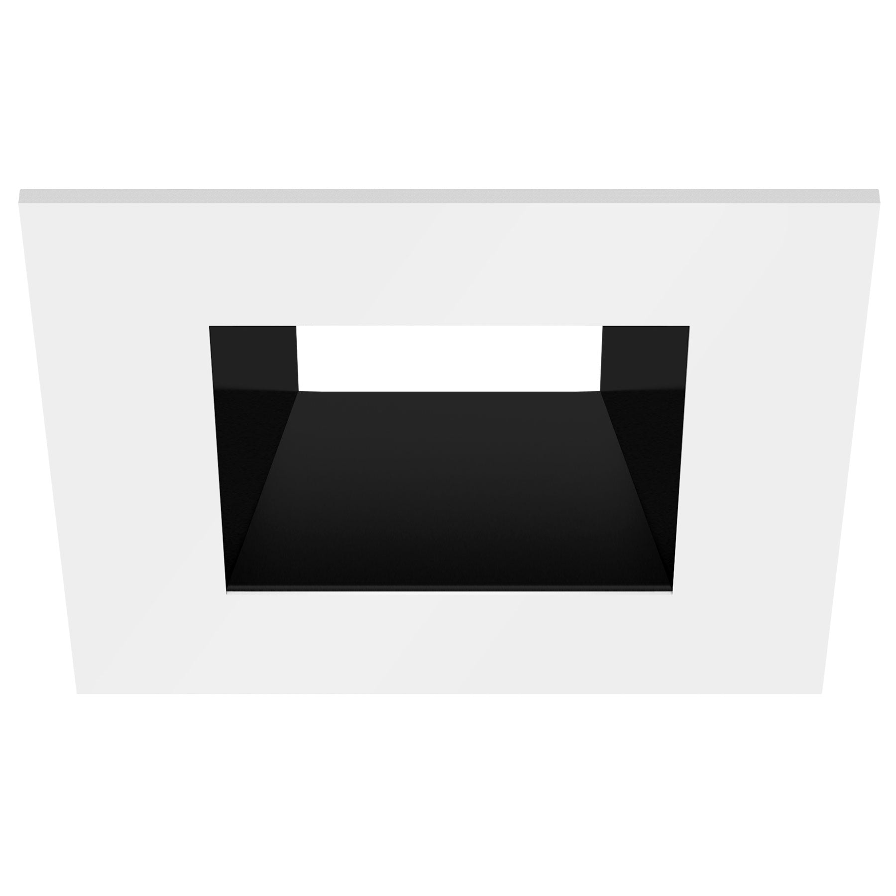 CSL Lighting ED5-SFSTBW ECO 5In Square Fixed Downlight Trim, White / Black Finish