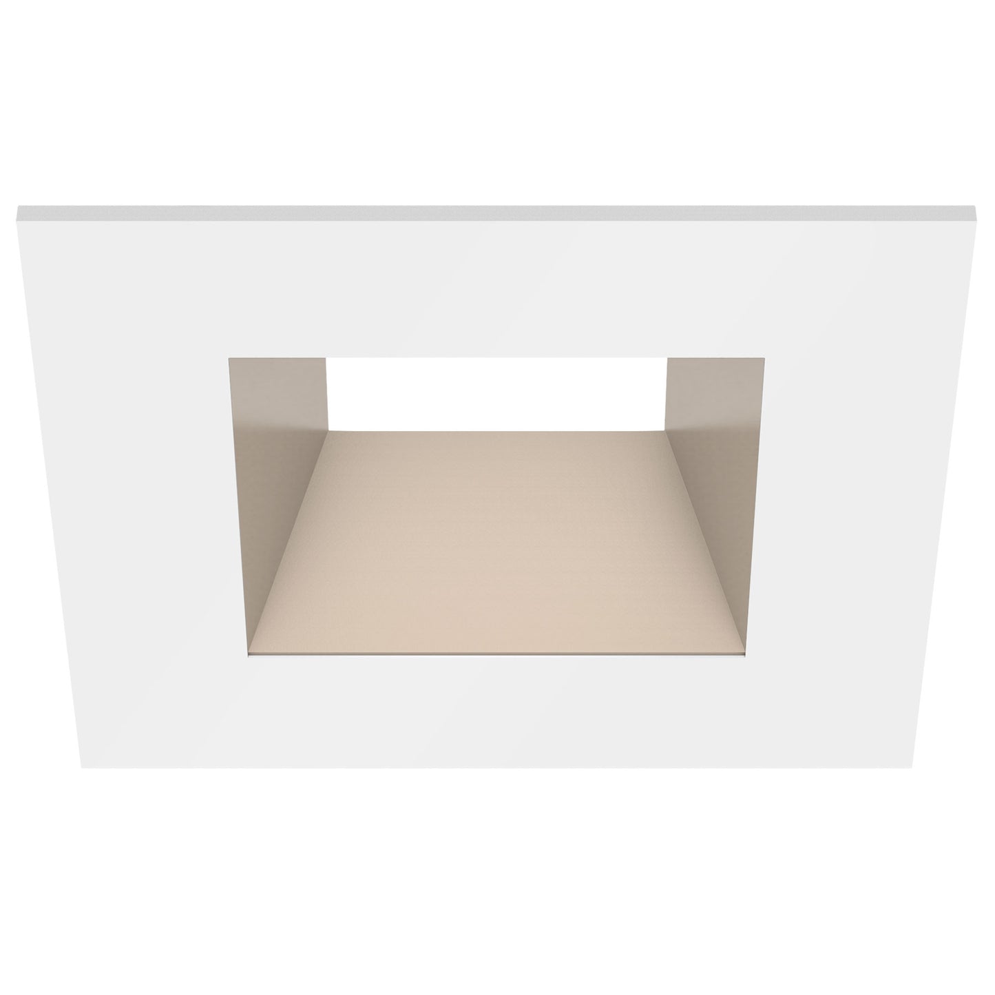 CSL Lighting ED5-SFSTCW ECO 5In Square Fixed Downlight Trim, White / Champagne Finish