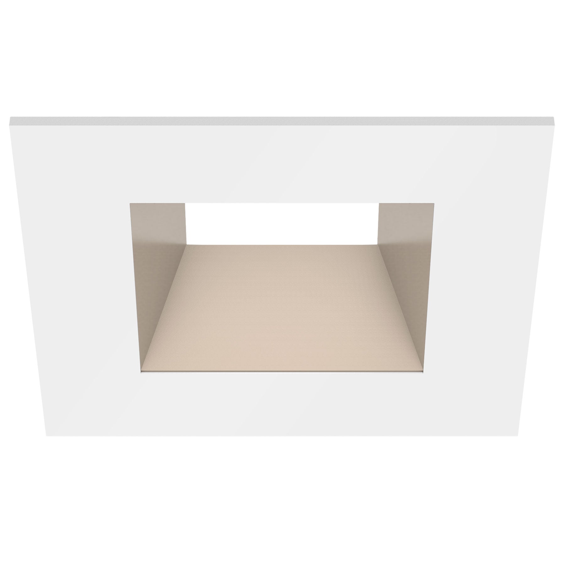 CSL Lighting ED5-SFSTCW ECO 5In Square Fixed Downlight Trim, White / Champagne Finish