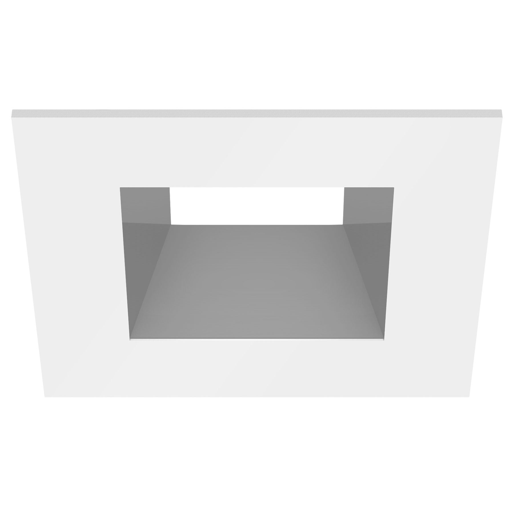 CSL Lighting ED5-SFSTSW ECO 5In Square Fixed Downlight Trim, White / Silver Finish