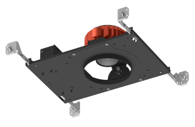 CSL Lighting ED5LANC-359050-16S2 ECO 5inch Adjustable Non-IC New Construction Housing, Lamp Color 3500K, Wattage 16W, Beam Angle 50°, Black Finish