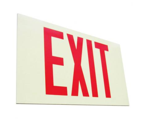 Elco Lighting EE81S Self Illuminating Red Letters Exit Sign