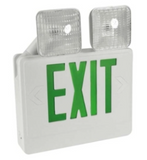 Orbit EECLA-W-R LED Exit & Emergency Combo W/ Adjustable Head White Housing Red Letters