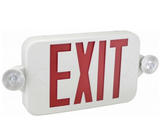 Orbit EECMPL-B-R Mcro Two Round Hd Led Exit & Emergency Combo Black Housing Red Letters