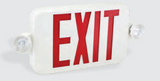 ORBIT EECMPL-W-R-RC Micro Two Round Hd Led Exit & Emergency Combo White Housing Red Letters Rmt Cpbl
